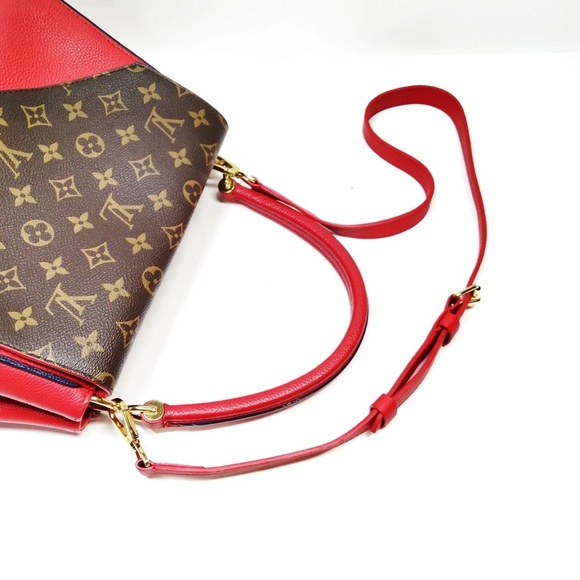 Louis Vuitton Monogram Red and Brown Satchel - Picture 3 of 11